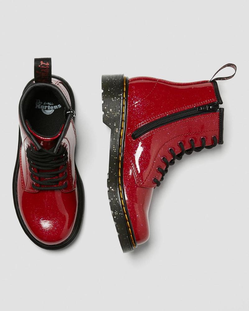 Dr Martens Junior 1460 Glitter Veterlaarzen Kinderen Rood | NL 147CTV